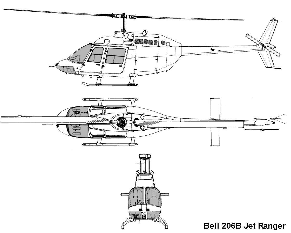вертолет Bell 206B Jet Ranger